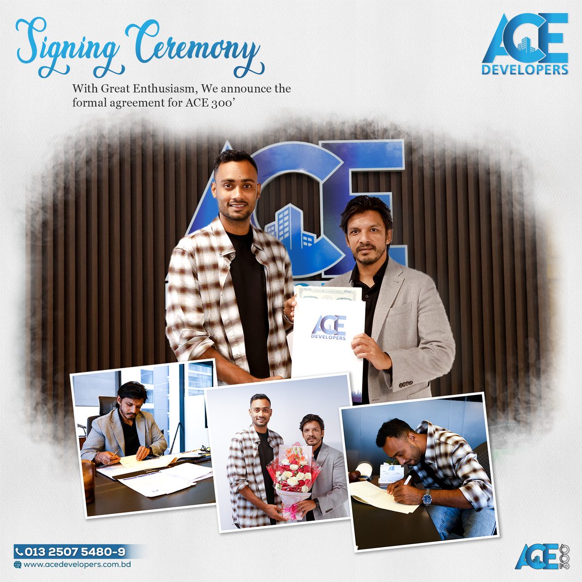 Signing ceremony with Shoriful Islam