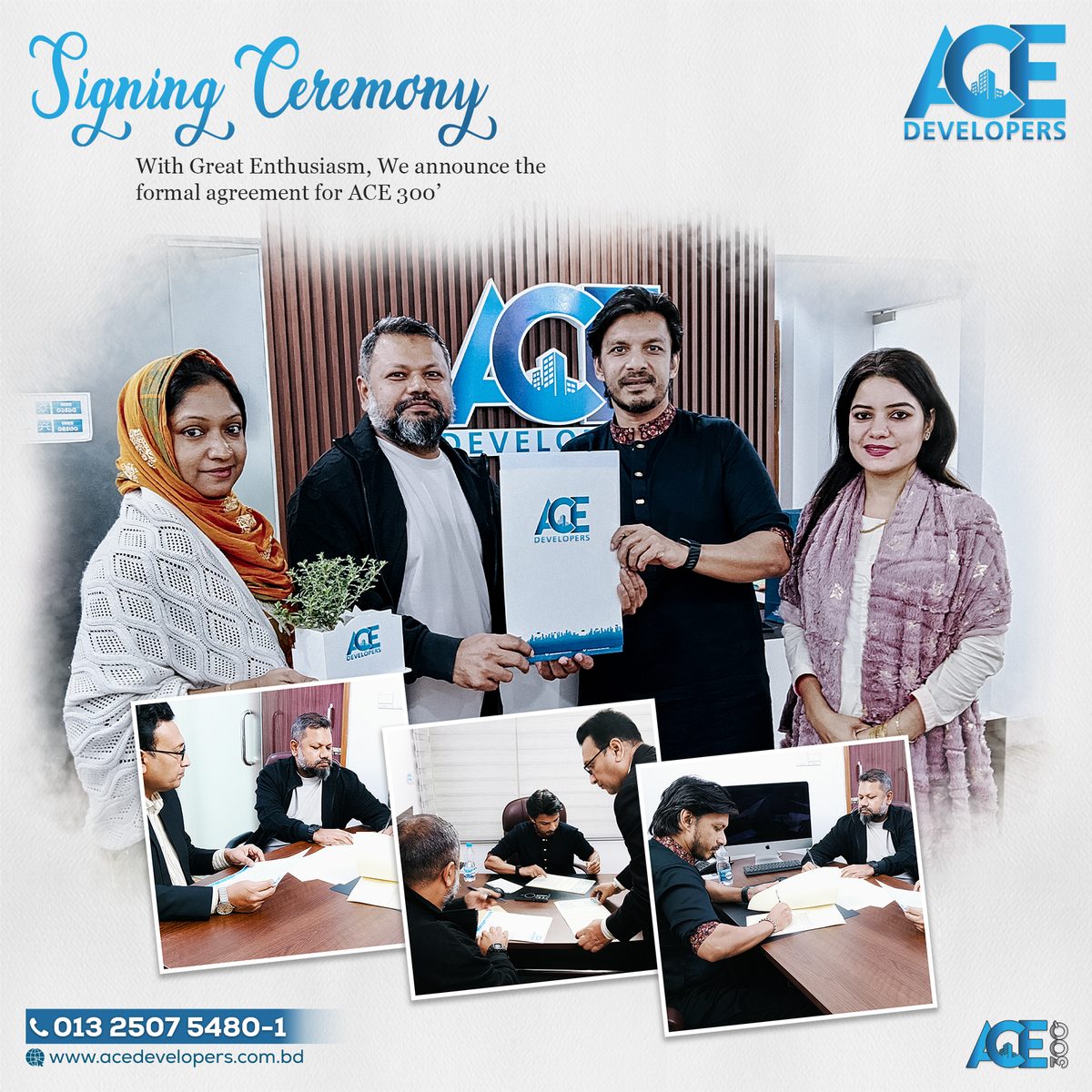 Signing ceremony with ACE 300′