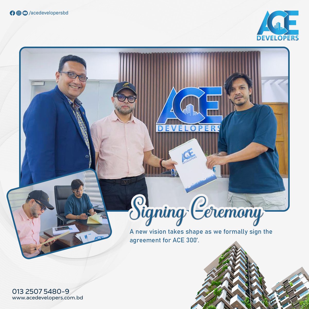 Signing ceremony with Mohammed Afser Hossain